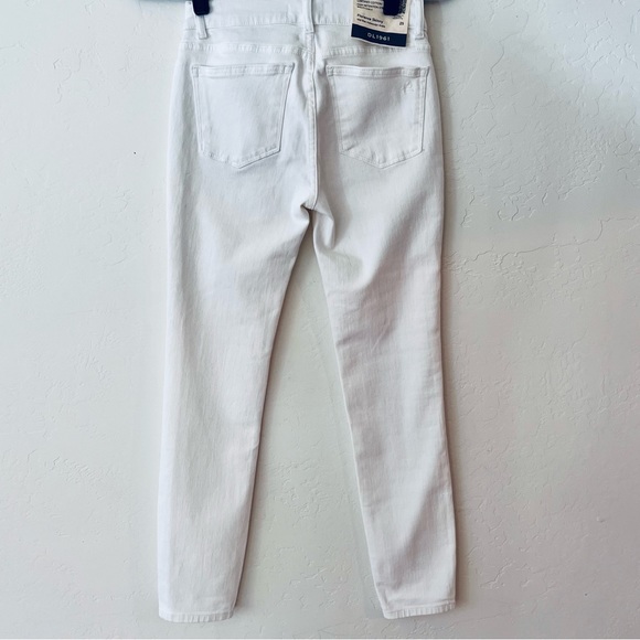 DL1961 Florence Instasculpt Crop Skinny Jeans 25 Mid Rise Porcelain White NWT - Picture 4 of 7